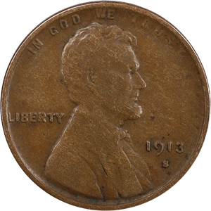1913-S Lincoln Head Cent F Main Image