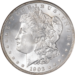 1903-O Morgan Silver Dollar, NGC Certified, Gem Uncirculated, MS65 Main Image