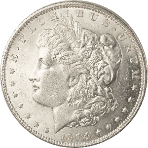 1904-O Morgan Silver Dollar AU50 Main Image