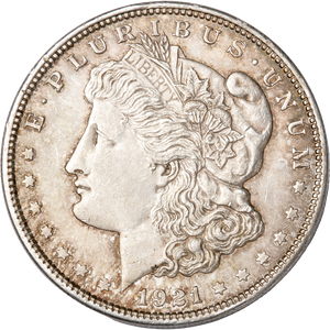 1921 Morgan Silver Dollar AU#2 Main Image
