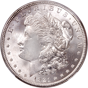 1921 Morgan Silver Dollar MS63 Main Image
