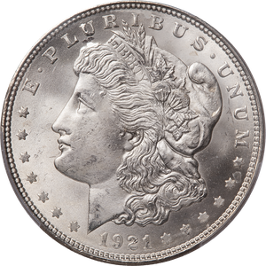 1921 Morgan Silver Dollar MS65 Main Image