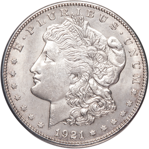 1921-D Morgan Silver Dollar AU50 Main Image