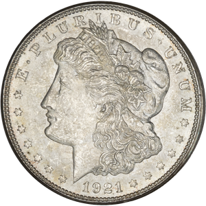 1921-D Morgan Silver Dollar MS60 | Littleton Coin Company