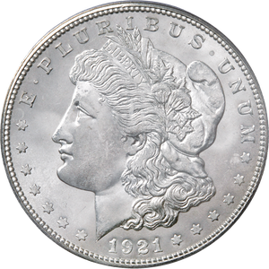 1921-D Morgan Silver Dollar, PCGS Certified, Very Choice Uncirculated, MS64 Main Image