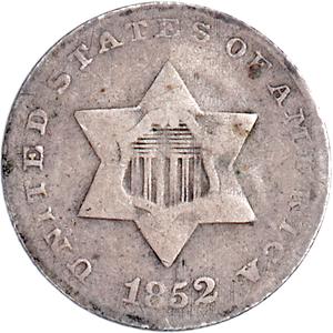 Three Cent - Silver - 1852 VG Main Image