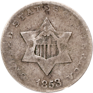 Three Cent - Silver - 1853 G Main Image