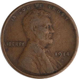 1914-D Lincoln Head Cent VF Main Image