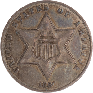 1860 Silver Three-Cent Piece Main Image