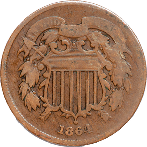 Two Cent Piece - Large Motto - 1864 G Main Image