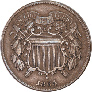 1864 Two-Cent Piece, Large Motto Main Image