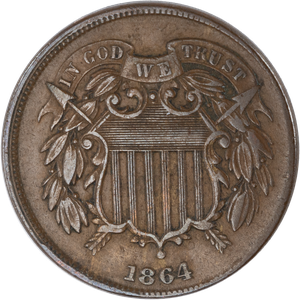 1864 Two-Cent Piece, Large Motto Main Image