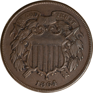 1864 Two-Cent Piece, Large Motto Main Image