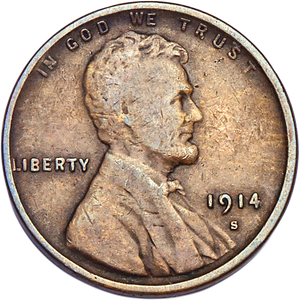 1914-S Lincoln Head Cent G Main Image