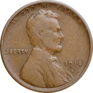 1914-S Lincoln Head Cent VG Main Image