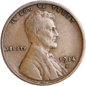 1914-S Lincoln Head Cent VF Main Image