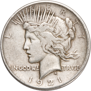 1921 Peace Silver Dollar Main Image