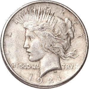 1921 Peace Silver Dollar Main Image