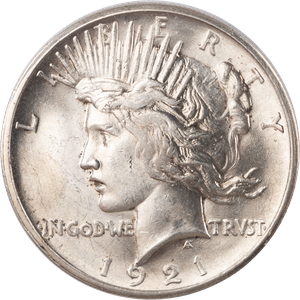 1921 Peace Silver Dollar Main Image