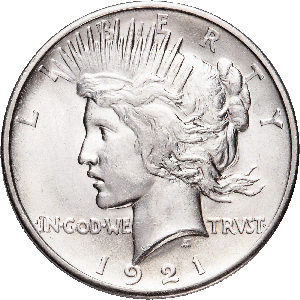 1921 Peace Silver Dollar Main Image