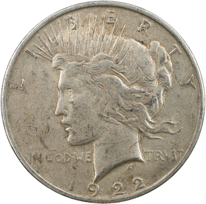 1922 Peace Dollar VF Main Image