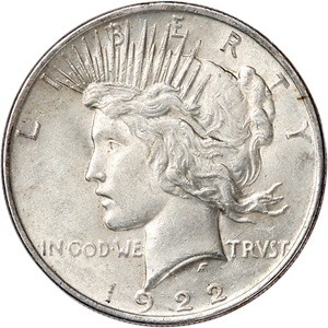1922 Peace Dollar XF Main Image