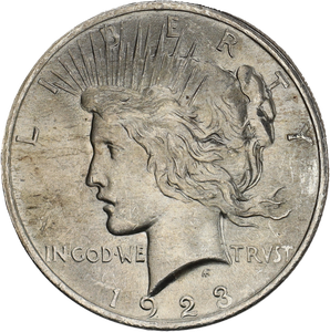 1922-S Peace Silver Dollar, Low Relief Main Image