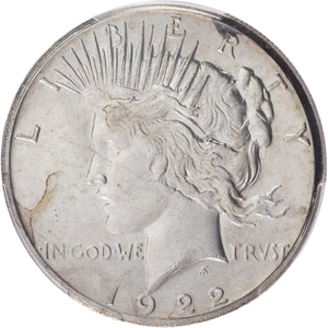 1922-S Peace Silver Dollar PCGS MS62 Main Image