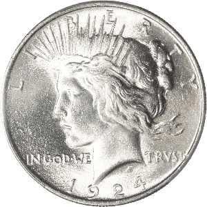 1924 Peace Silver Dollar Main Image