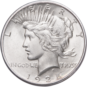 1925 Peace Silver Dollar Main Image