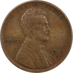1915-D Lincoln Head Cent VF Main Image
