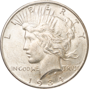 1934-D Peace Silver Dollar Main Image