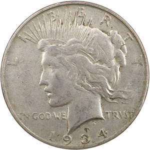 1934-D Peace Silver Dollar Main Image
