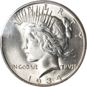 1934-D Peace Silver Dollar Main Image