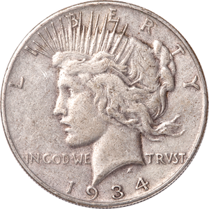 1934-S Peace Silver Dollar Main Image
