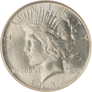 1934-S Peace Silver Dollar Main Image
