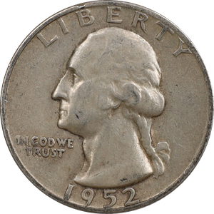 1952-S Washington Silver Quarter VF Main Image