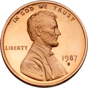 1987-S Lincoln Head Cent Main Image