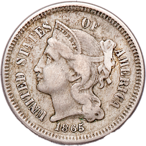 1865 Nickel Three-Cent Piece F Main Image