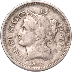 1865 Nickel Three-Cent Piece CIRC Main Image
