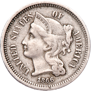 Three Cent - Three Cent Nickel - 1866 CIRC Main Image