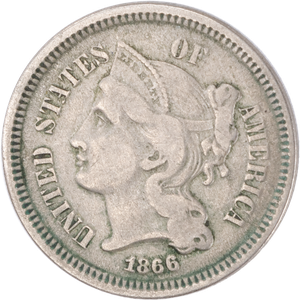 1866 Nickel Three-Cent Piece Main Image
