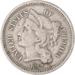 1867 Nickel Three-Cent Piece Main Image