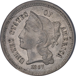 1867 Nickel Three-Cent Piece Main Image