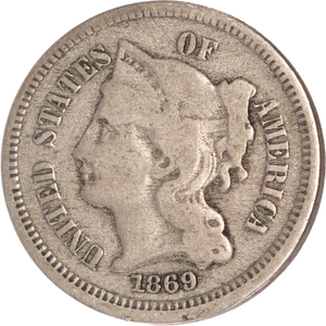 1869 Nickel Three-Cent Piece Main Image