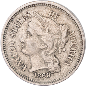 1869 Nickel Three-Cent Piece Main Image