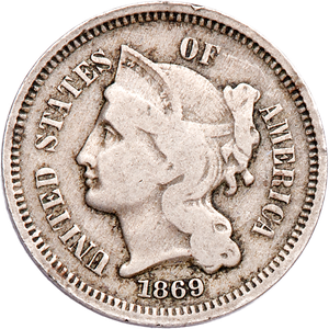 1869 Nickel Three-Cent Piece Main Image