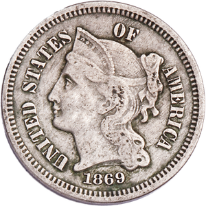 1869 Nickel Three-Cent Piece Main Image