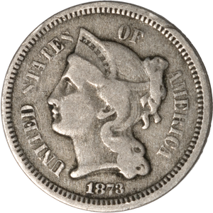 Three Cent - Three Cent Nickel - 1873 VG Main Image