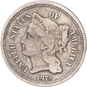 1873 Nickel Three-Cent Piece, "Closed 3" Main Image
